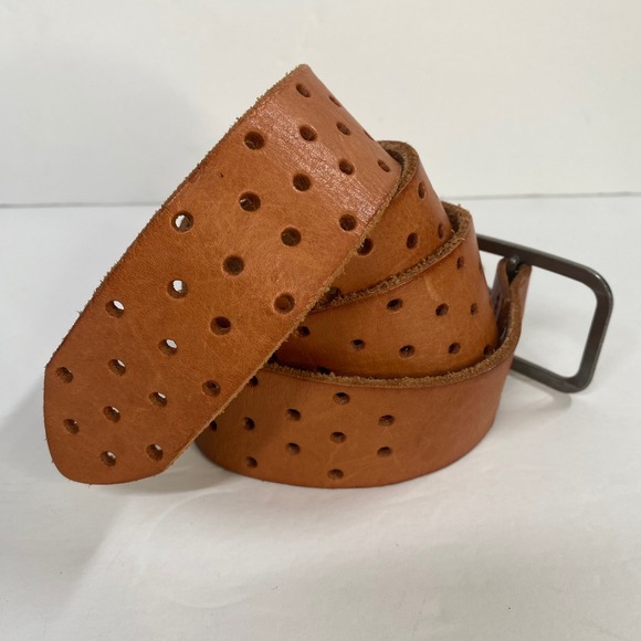 American Eagle Outfitters Leather Belt Hole Brown XS Y2k Western Boho Indie - Picture 5 of 9